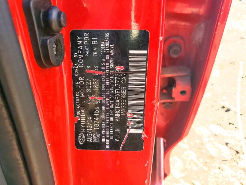57514166 :رقم المزاد ، KMHCT4AEXEU777223 vin ، 2014 Hyundai Accent مزاد بيع