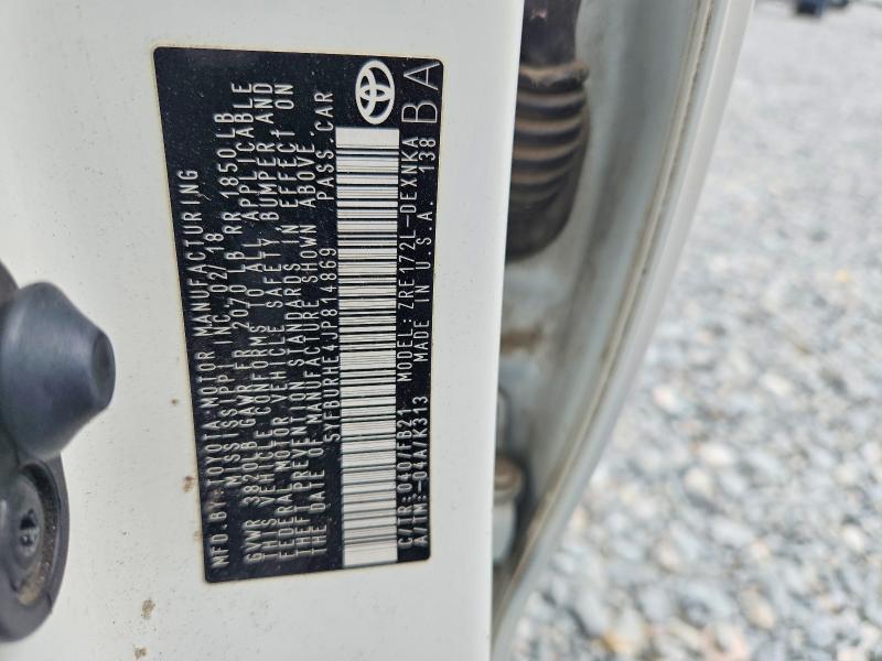 57524606 :رقم المزاد ، 5YFBURHE4JP814869 vin ، 2018 Toyota Corolla مزاد بيع