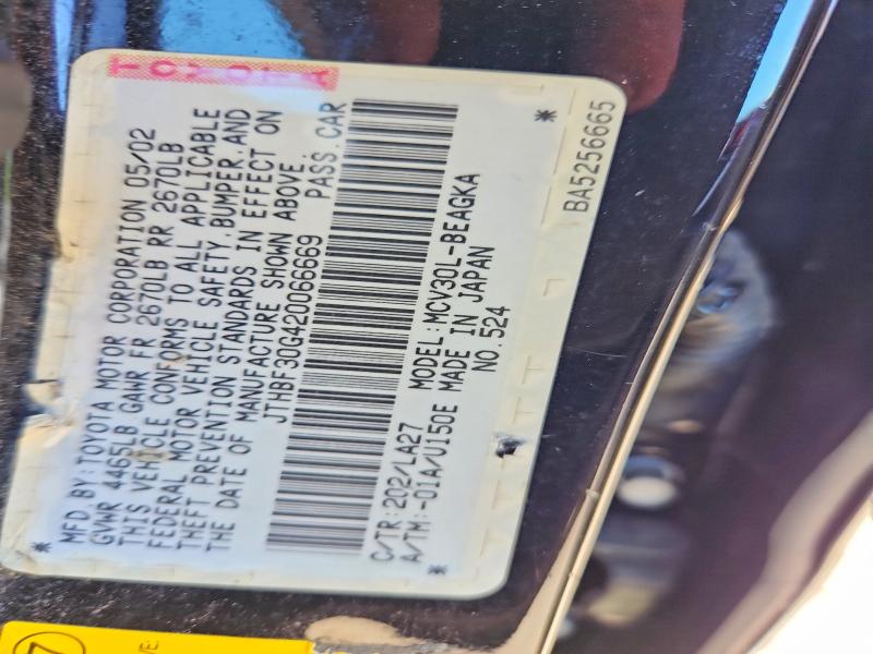 Aukcja sprzedaży 2002 Lexus Es, vin: JTHBF30G420066669, numer aukcji: 56849246
