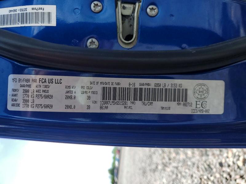2017 Ram 1500 მანქანა იყიდება აუქციონზე, vin: 1C6RR7LM5HS515281, აუქციონის ნომერი: 58474266