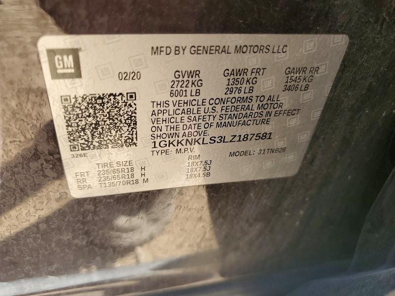 Продажа на аукционе авто 2020 Gmc Acadia, vin: 1GKKNKLS3LZ187581, номер лота: 56243256