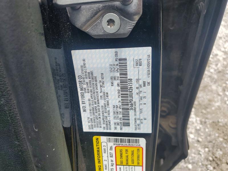 Продажа на аукционе авто 2018 Ford Fusion, vin: 3FA6P0LU0JR261558, номер лота: 56360106