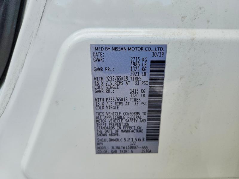 Aukcja sprzedaży 2020 Infiniti Qx60, vin: 5N1DL0MM0LC521563, numer aukcji: 57898006