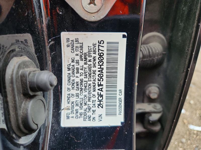 Продажа на аукционе авто 2010 Honda Civic, vin: 2HGFA1F50AH306775, номер лота: 55815136