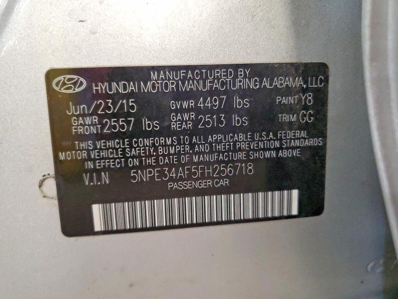 Продаж на аукціоні авто 2015 Hyundai Sonata, vin: 5NPE34AF5FH256718, номер лоту: 58439666