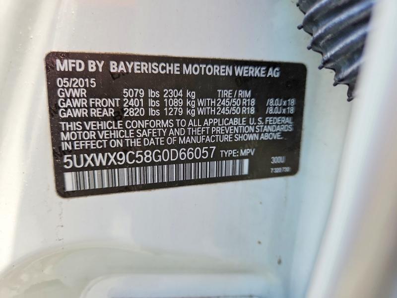 2016 Bmw X3 მანქანა იყიდება აუქციონზე, vin: 5UXWX9C58G0D66057, აუქციონის ნომერი: 57048156