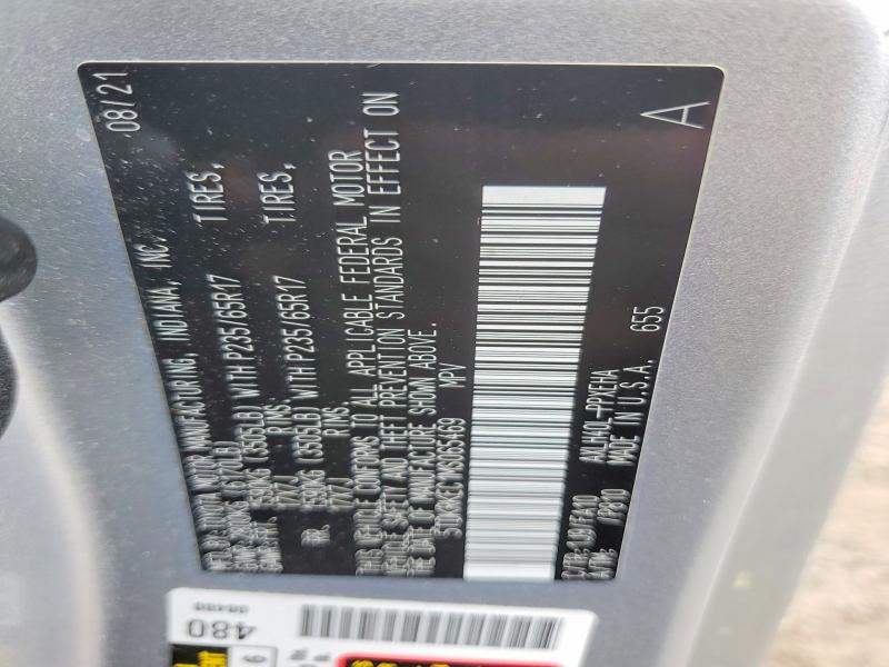 2021 Toyota Sienna მანქანა იყიდება აუქციონზე, vin: 5TDKRKEC1MS065469, აუქციონის ნომერი: 54560996