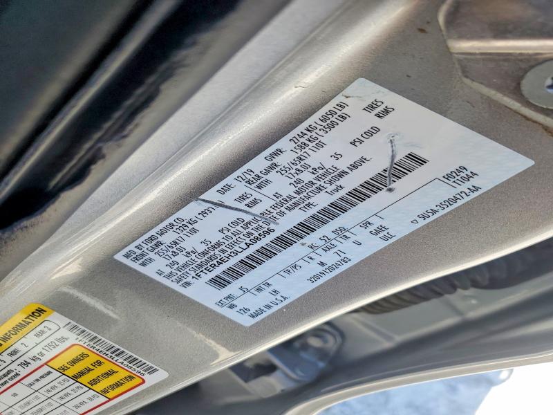 Aukcja sprzedaży 2020 Ford Ranger, vin: 1FTER4EH3LLA08596, numer aukcji: 55980986