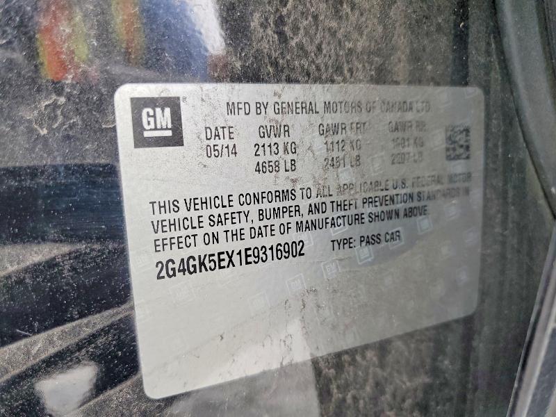 Продажа на аукционе авто 2014 Buick Regal, vin: 2G4GK5EX1E9316902, номер лота: 55853006