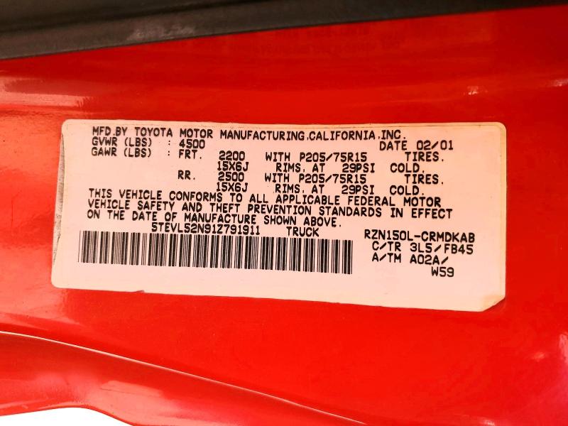 Aukcja sprzedaży 2001 Toyota Tacoma, vin: 5TEVL52N91Z791911, numer aukcji: 56117496