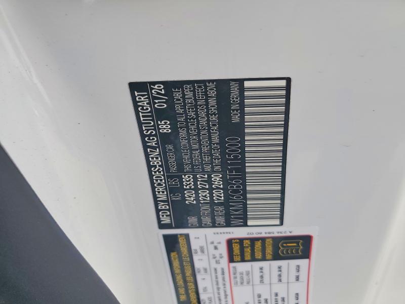 Aukcja sprzedaży 2026 Mercedes-benz Cle, vin: W1KMJ6CB6TF115000, numer aukcji: 56740526