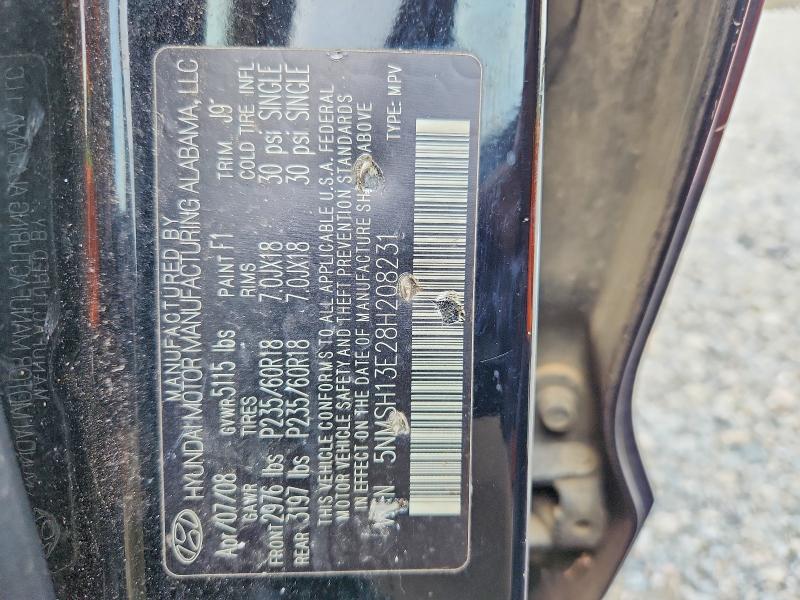 Aukcja sprzedaży 2008 Hyundai Santa Fe, vin: 5NMSH13E28H208231, numer aukcji: 56673076