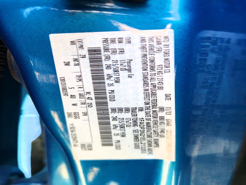 Продажа на аукционе авто 2014 Ford Focus, vin: 1FADP3N21EL213253, номер лота: 56710726