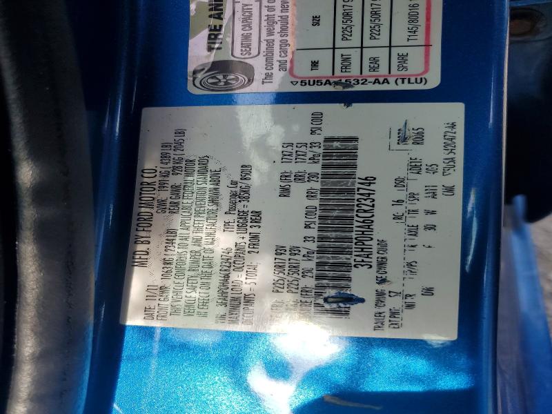 Продажа на аукционе авто 2012 Ford Fusion, vin: 3FAHP0HA6CR234746, номер лота: 56067616