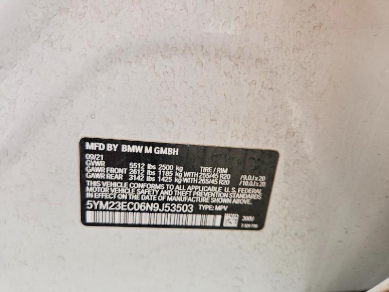 Aukcja sprzedaży 2022 Bmw X4, vin: 5YM23EC06N9J53503, numer aukcji: 56366066