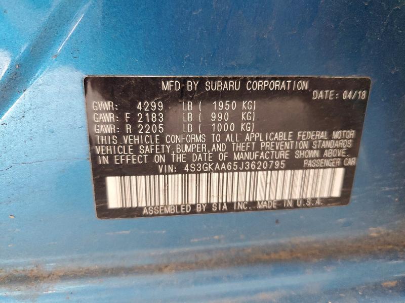 Aukcja sprzedaży 2018 Subaru Impreza, vin: 4S3GKAA65J3620795, numer aukcji: 56617406