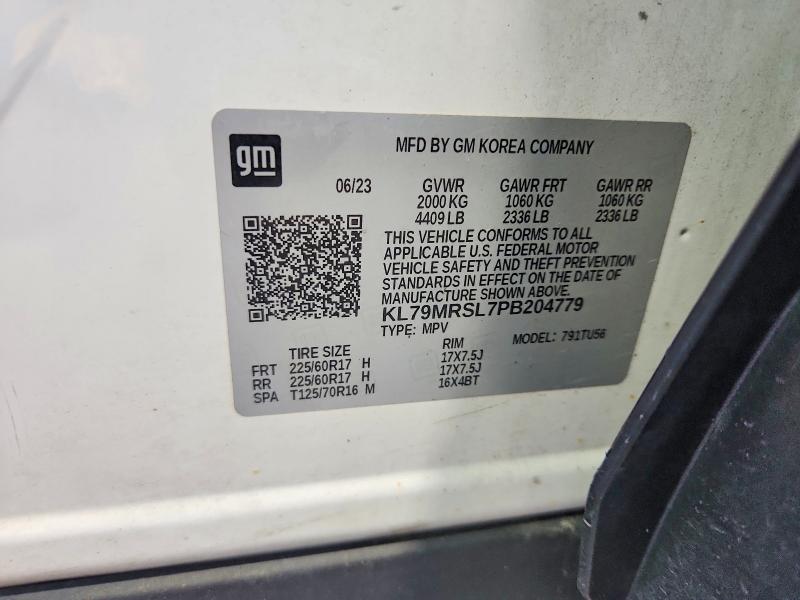 Продажа на аукционе авто 2023 Chevrolet Trailblazer, vin: KL79MRSL7PB204779, номер лота: 57906136