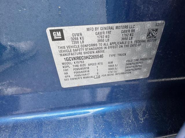 Aukcja sprzedaży 2017 Chevrolet Silverado, vin: 1GCVKREC9HZ265546, numer aukcji: 57750276