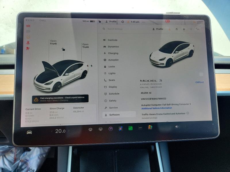 Продажа на аукционе авто 2020 Tesla Model 3, vin: 5YJ3E1EB4LF666122, номер лота: 56982276