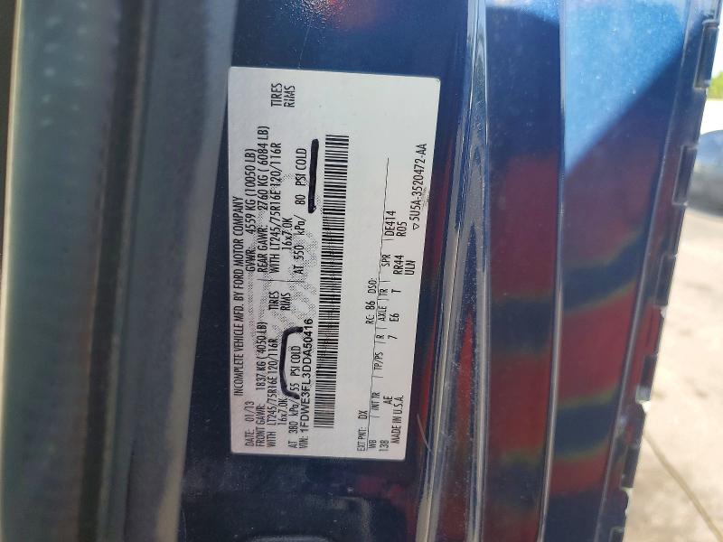 2013 Ford Econoline მანქანა იყიდება აუქციონზე, vin: 1FDWE3FL3DDA50416, აუქციონის ნომერი: 58783146
