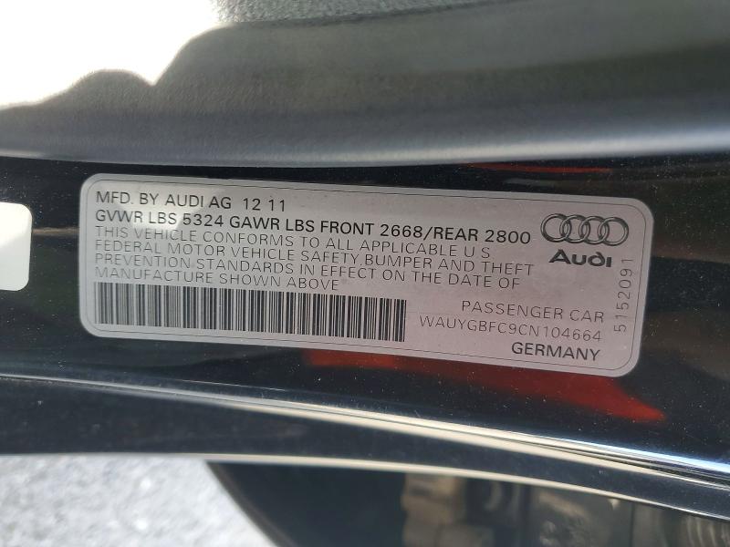 Продаж на аукціоні авто 2012 Audi A7, vin: WAUYGBFC9CN104664, номер лоту: 55829646