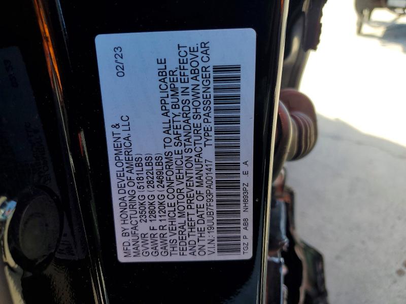 2023 Acura Tlx მანქანა იყიდება აუქციონზე, vin: 19UUB7F93PA001417, აუქციონის ნომერი: 56892816