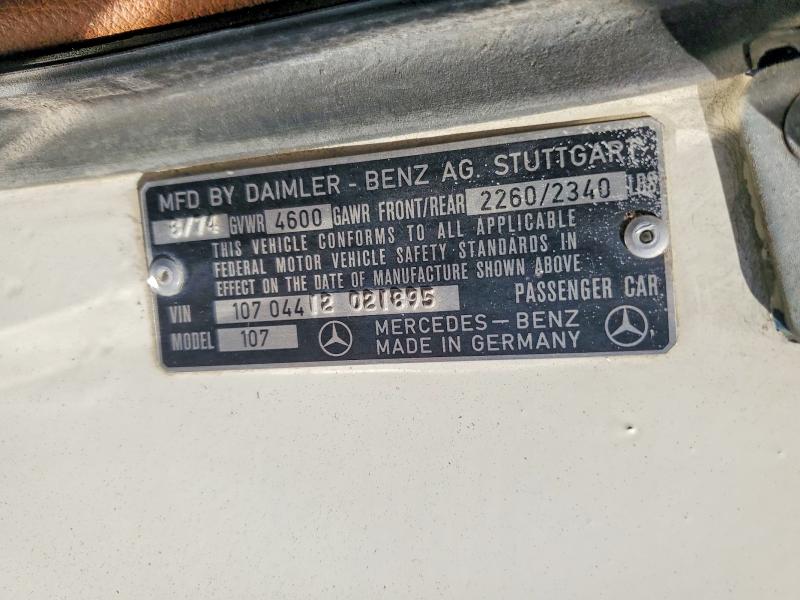 1975 Mercedes-benz 450 Sl მანქანა იყიდება აუქციონზე, vin: 10704412021895, აუქციონის ნომერი: 56337586