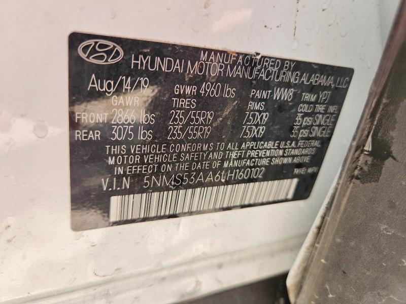 Продажа на аукционе авто 2020 Hyundai Santa Fe, vin: 5NMS53AA6LH160102, номер лота: 55537696