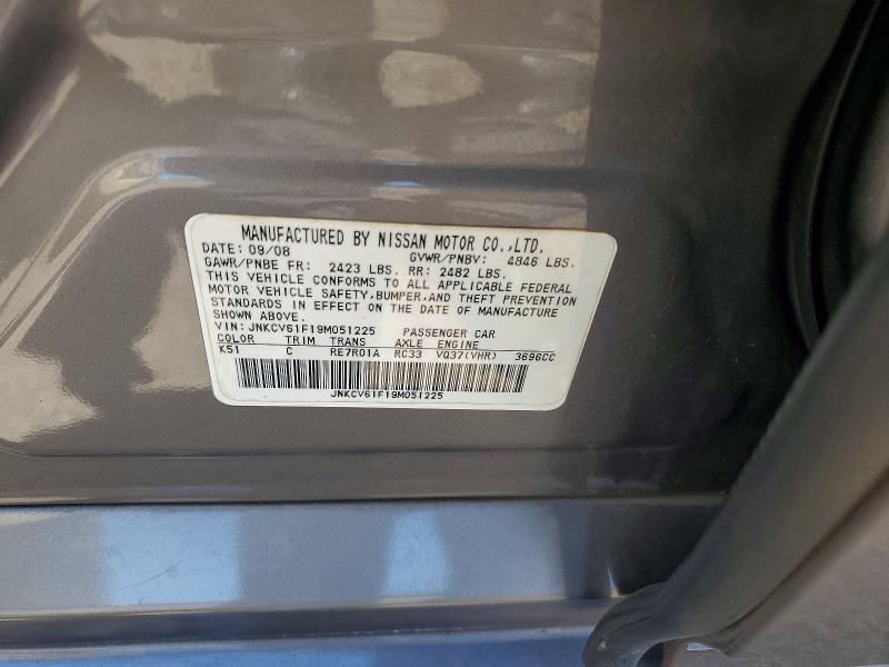Aukcja sprzedaży 2009 Infiniti G37 Sedan, vin: JNKCV61F19M051225, numer aukcji: 55326206