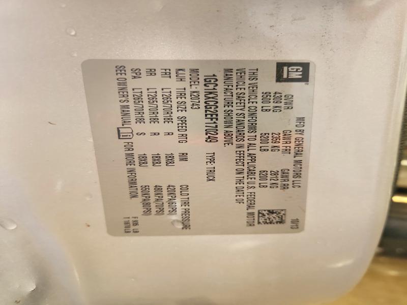 2014 Chevrolet Silverado მანქანა იყიდება აუქციონზე, vin: 1GC1KXCG2EF170249, აუქციონის ნომერი: 57943846