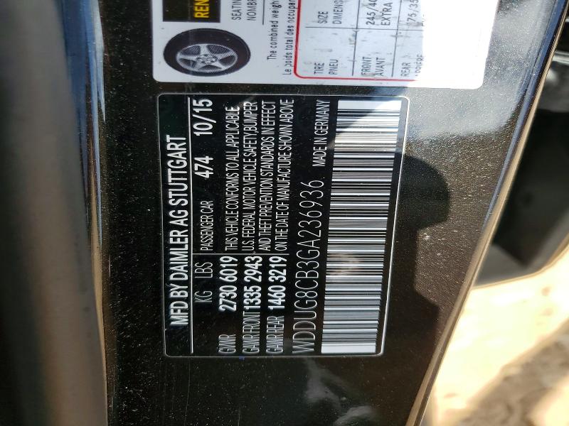 2016 Mercedes-benz S მანქანა იყიდება აუქციონზე, vin: WDDUG8CB3GA236936, აუქციონის ნომერი: 57994406