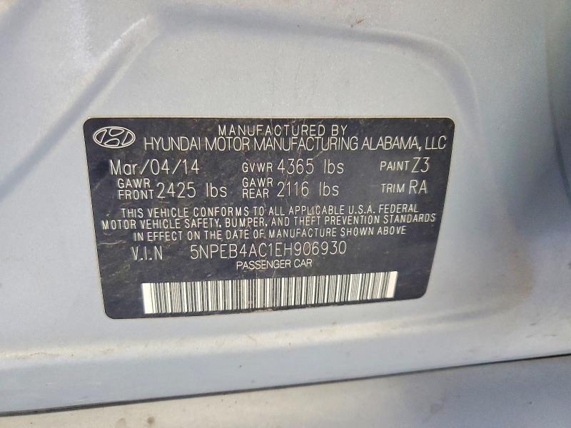 Aukcja sprzedaży 2014 Hyundai Sonata, vin: 5NPEB4AC1EH906930, numer aukcji: 56687776