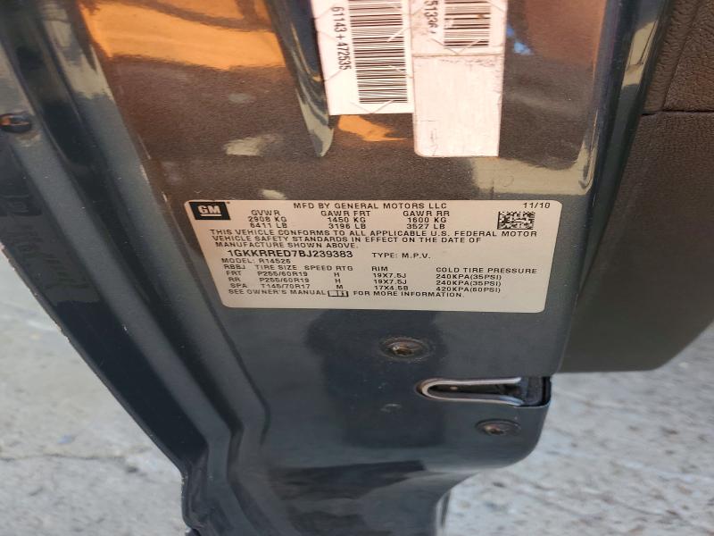 2011 Gmc Acadia მანქანა იყიდება აუქციონზე, vin: 1GKKRRED7BJ239383, აუქციონის ნომერი: 56822406