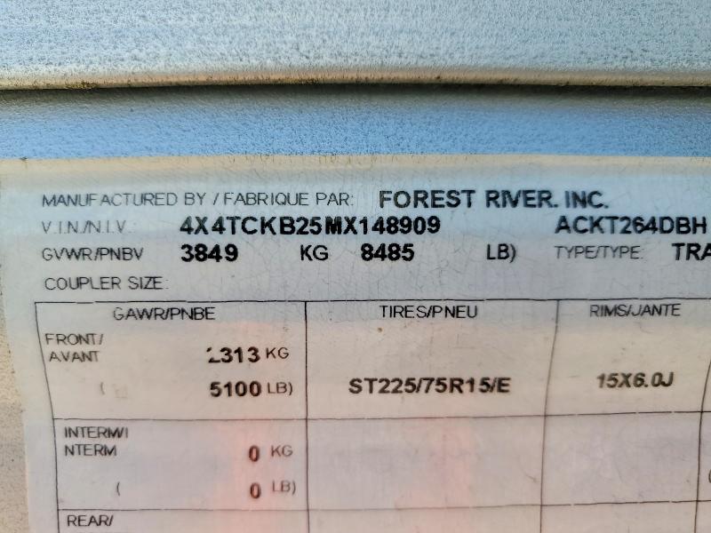 Продаж на аукціоні авто 2021 Foresriver Cherokee, vin: 4X4TCKB25MX148909, номер лоту: 54269246