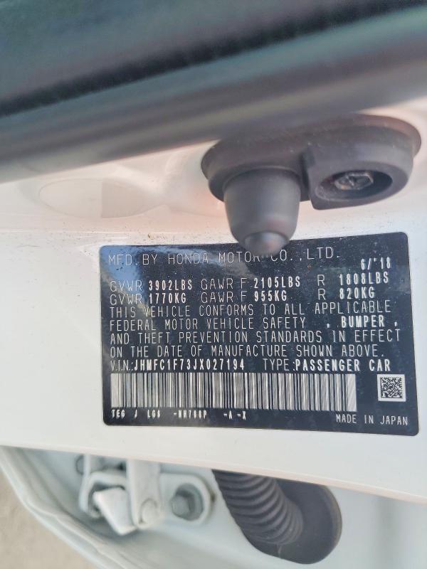Aukcja sprzedaży 2018 Honda Civic, vin: JHMFC1F73JX027194, numer aukcji: 56141316