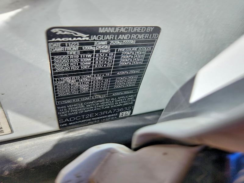 Продажа на аукционе авто 2024 Jaguar F-pace, vin: SADCT2EX3RA736321, номер лота: 56666186