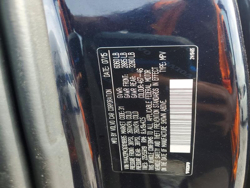 Продажа на аукционе авто 2016 Volvo Xc90, vin: YV4A22PK3G1018995, номер лота: 57600076