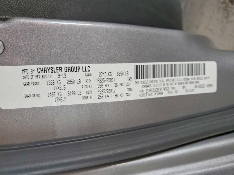 Продажа на аукционе авто 2014 Chrysler Town & Country, vin: 2C4RC1HG8ER174563, номер лота: 57184476