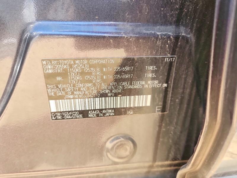 58220506 :رقم المزاد ، JTMWFREV0JJ162112 vin ، 2018 Toyota Rav4 مزاد بيع