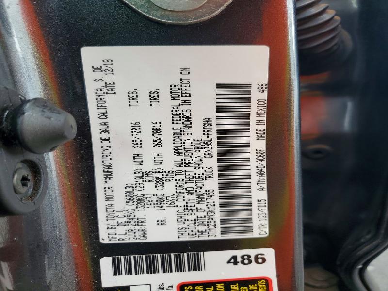 Aukcja sprzedaży 2019 Toyota Tacoma, vin: 3TMCZ5AN3KM217455, numer aukcji: 57250696