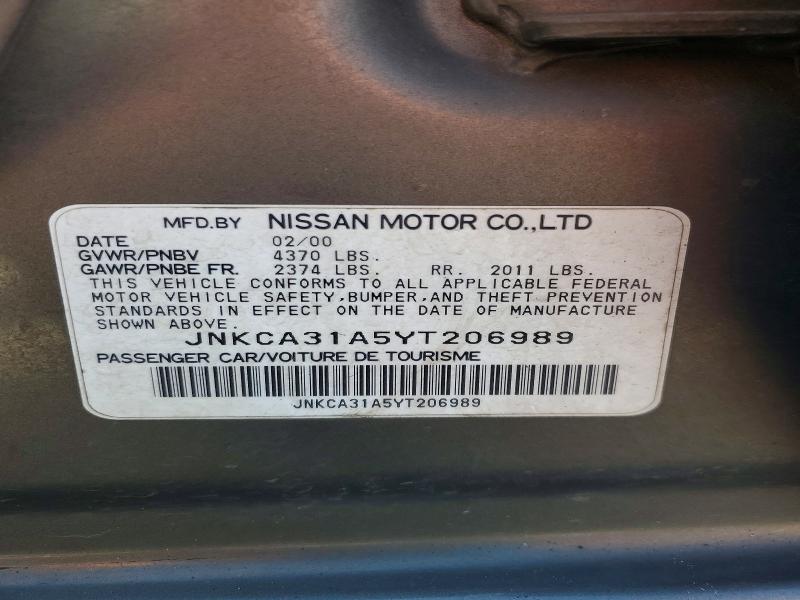 Продаж на аукціоні авто 2000 Infiniti I30, vin: JNKCA31A5YT206989, номер лоту: 54287556