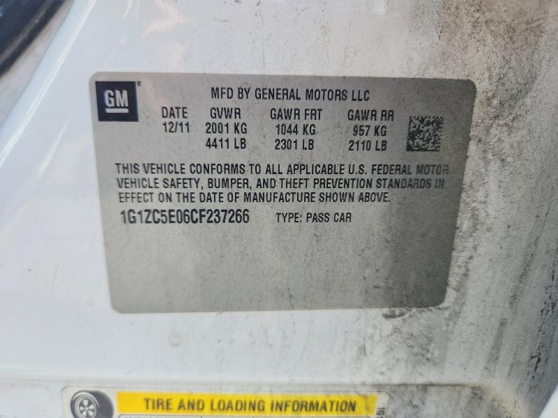 2012 Chevrolet Malibu მანქანა იყიდება აუქციონზე, vin: 1G1ZC5E06CF237266, აუქციონის ნომერი: 58218836
