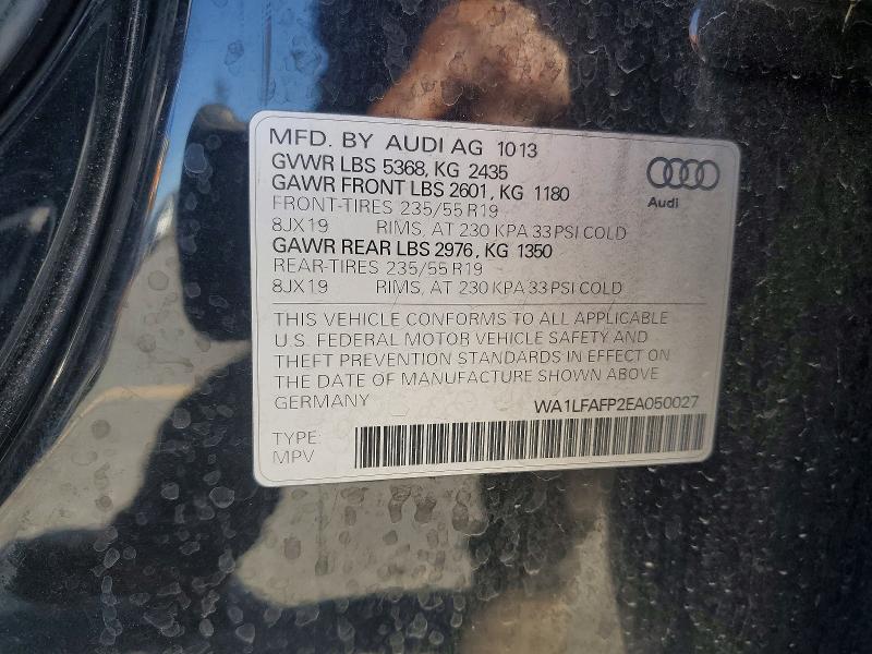 2014 Audi Q5 მანქანა იყიდება აუქციონზე, vin: WA1LFAFP2EA050027, აუქციონის ნომერი: 58317846