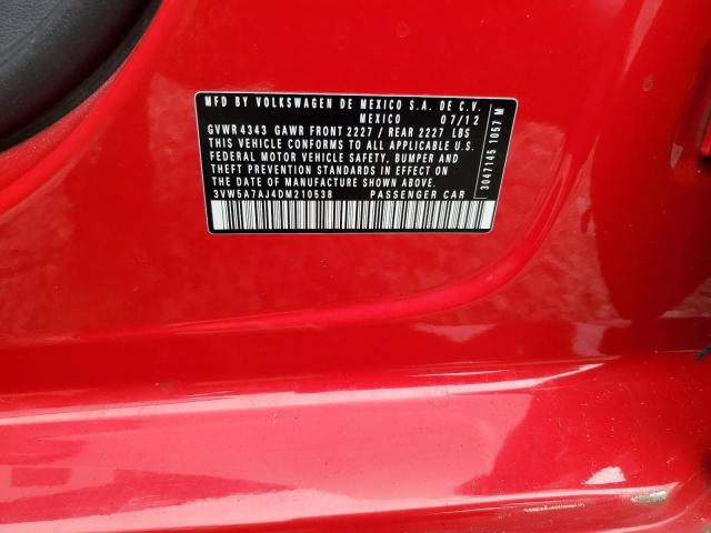 56071666 :رقم المزاد ، 3VW5A7AJ4DM210538 vin ، 2013 Volkswagen Jetta مزاد بيع
