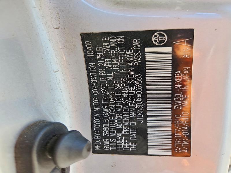 Auction sale of the 2010 Toyota Prius, vin: JTDKN3DUXA0069563, lot number: 56654946