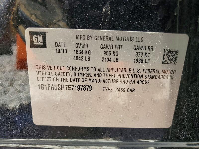 Aukcja sprzedaży 2014 Chevrolet Cruze, vin: 1G1PA5SH7E7197879, numer aukcji: 55069216