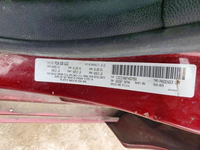 Продаж на аукціоні авто 2015 Chrysler 200, vin: 1C3CCCAB6FN657956, номер лоту: 54004566