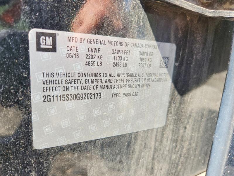 Aukcja sprzedaży 2016 Chevrolet Impala, vin: 2G1115S30G9202173, numer aukcji: 57216276