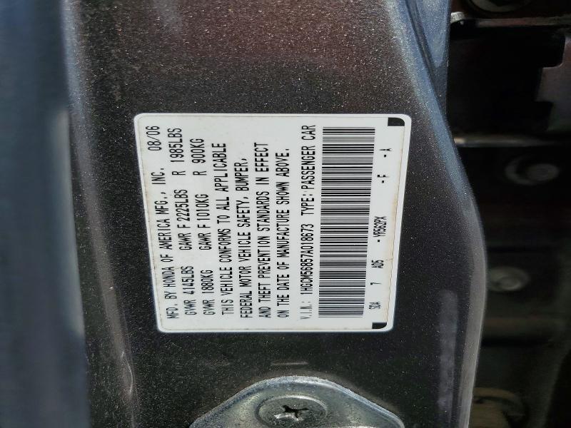 Aukcja sprzedaży 2007 Honda Accord, vin: 1HGCM56857A018673, numer aukcji: 57726476