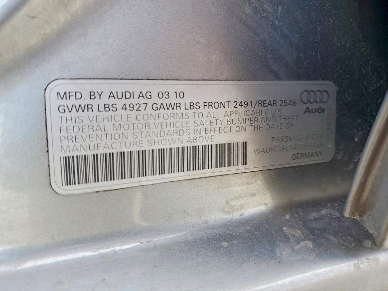 Aukcja sprzedaży 2010 Audi A4, vin: WAUFFAFL3AN056659, numer aukcji: 55713616